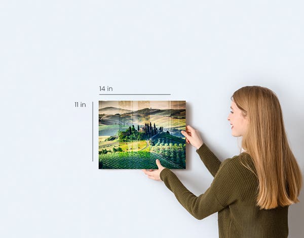 11" x 14" Acrylic Print Template Customization