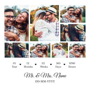 Picture of One Year together - 16x20