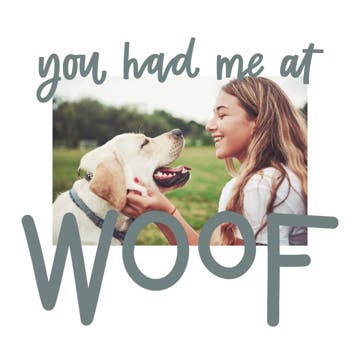 Picture of You had me at Woof - 12x12