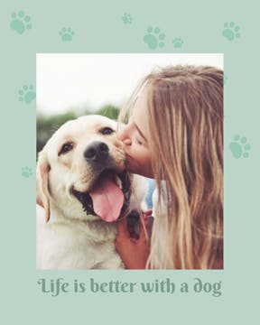 Picture of Life is better with a dog - 14x11