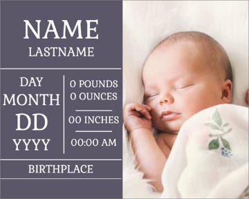 Picture of Baby's Details- 16x20