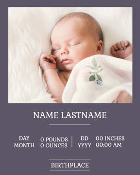 Picture of Baby's Details - 20x16