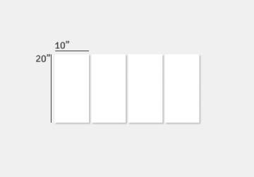 Show details for (4) 20" x 10" Landscape Split Canvas Picture of (4) 20" x 10" Landscape Split Canvas