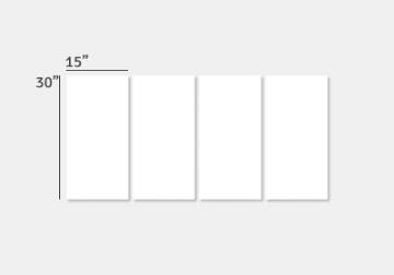 Show details for (4) 30" x 15" Split Canvas Picture of (4) 30" x 15" Split Canvas