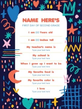 Picture of Back to School Foam Board 6 - 24x18