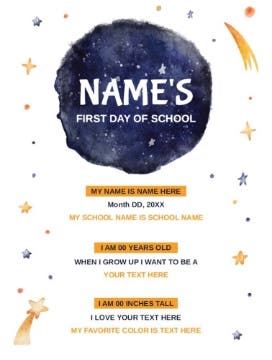 Picture of Back to School Foam Board 7 - 24x18