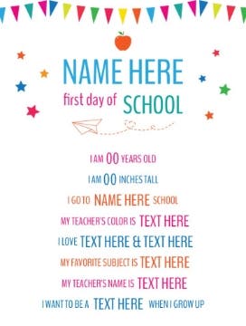 Picture of Back to School Foam Board 12 - 24x18