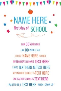 Picture of Back to School Foam Board 12 - 36x24