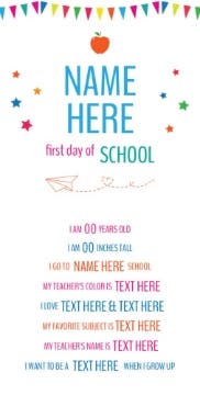 Picture of Back to School Foam Board 12 - 48x24