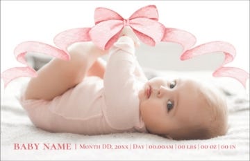 Picture of Pink Bow - 4.6" x 7.2"