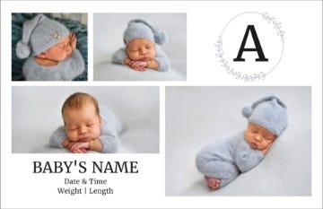 Picture of Classic Monogram - 4.6" x 7.2"