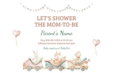 Picture of Dreamy Arrival Invite - 4.6" x 7.2"
