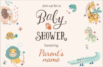 Picture of Baby Jungle Bash - 4.6" x 7.2"