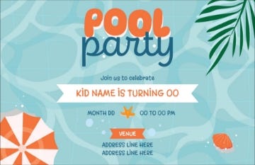 Picture of Pool Party - 4.6" x 7.2"
