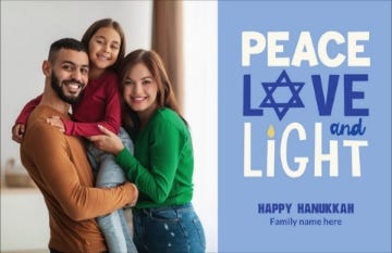Picture of Peace Love & Light - 4.6" x 7.2"