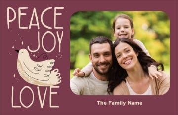 Picture of Peace Joy Love - 4.6" x 7.2"