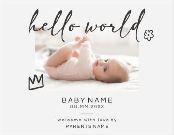 Picture of Hello World - 4" x 5.5"
