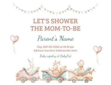 Picture of Dreamy Arrival Invite - 4" x 5.5"