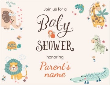 Picture of Baby Jungle Bash - 4" x 5.5"