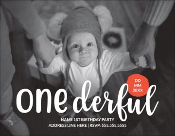 Picture of One-derful Little One - 4" x 5.5"