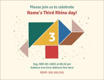 Picture of Paper Animal Invite - 4" x 5.5"