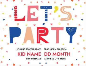 Picture of Let's Party - 4" x 5.5"
