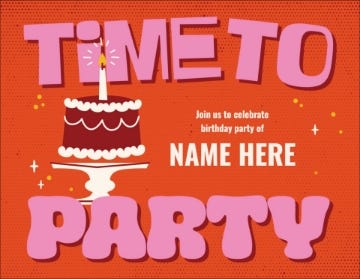 Picture of Time To Party - 4" x 5.5"
