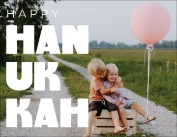Picture of Happy Hanukkah Hub - 4" x 5.5"