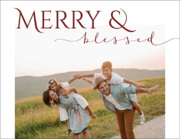 Picture of Merry & Blessed - 4" x 5.5"