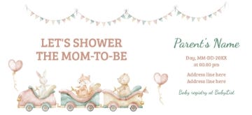 Picture of Dreamy Arrival Invite - 4" x 8"