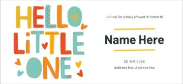 Picture of Hello Little One - 4" x 8"