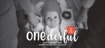 Picture of One-derful Little One - 4" x 8"