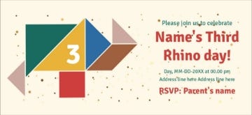 Picture of Paper Animal Invite - 4" x 8"