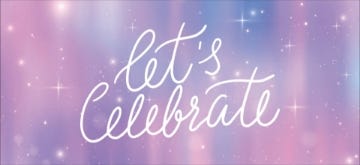 Picture of Let's Celebrate - 4" x 8"