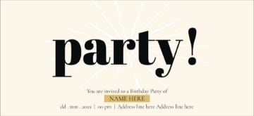 Picture of The Party Edit - 4" x 8"