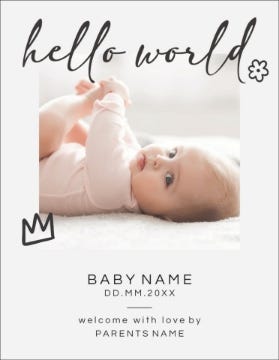 Picture of Hello World - 5.5" x 4"