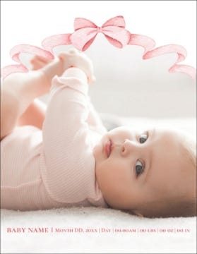 Picture of Pink Bow - 5.5" x 4"