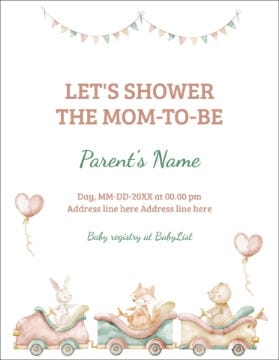 Picture of Dreamy Arrival Invite - 5.5" x 4"