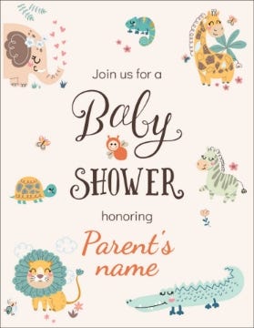 Picture of Baby Jungle Bash - 5.5" x 4"