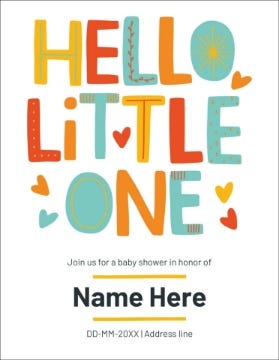 Picture of Hello Little One - 5.5" x 4"