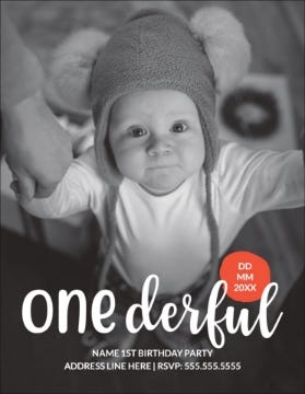 Picture of One-derful Little One - 5.5" x 4"