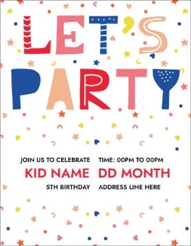 Picture of Let's Party - 5.5" x 4"