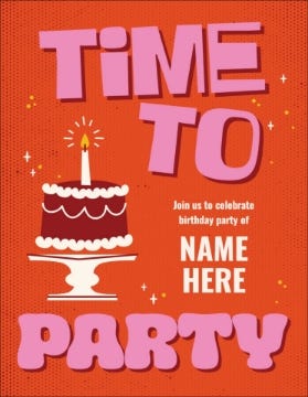 Picture of Time To Party - 5.5" x 4"
