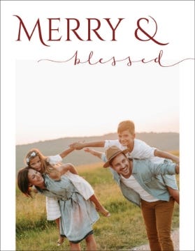 Picture of Merry & Blessed - 5.5" x 4"