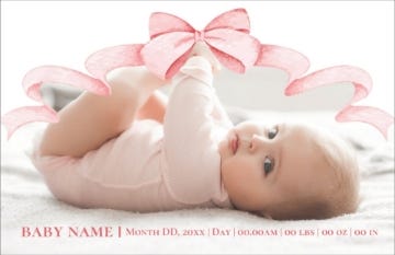Picture of Pink Bow - 6" x 9"