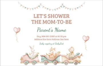 Picture of Dreamy Arrival Invite - 6" x 9"