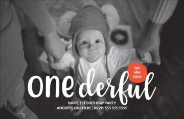 Picture of One-derful Little One - 6" x 9"
