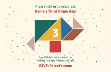 Picture of Paper Animal Invite - 6" x 9"