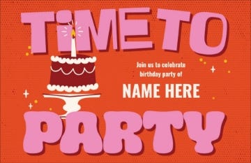 Picture of Time To Party - 6" x 9"