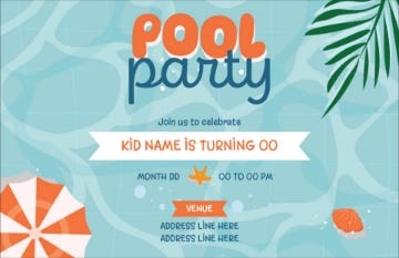 Picture of Pool Party - 6" x 9"
